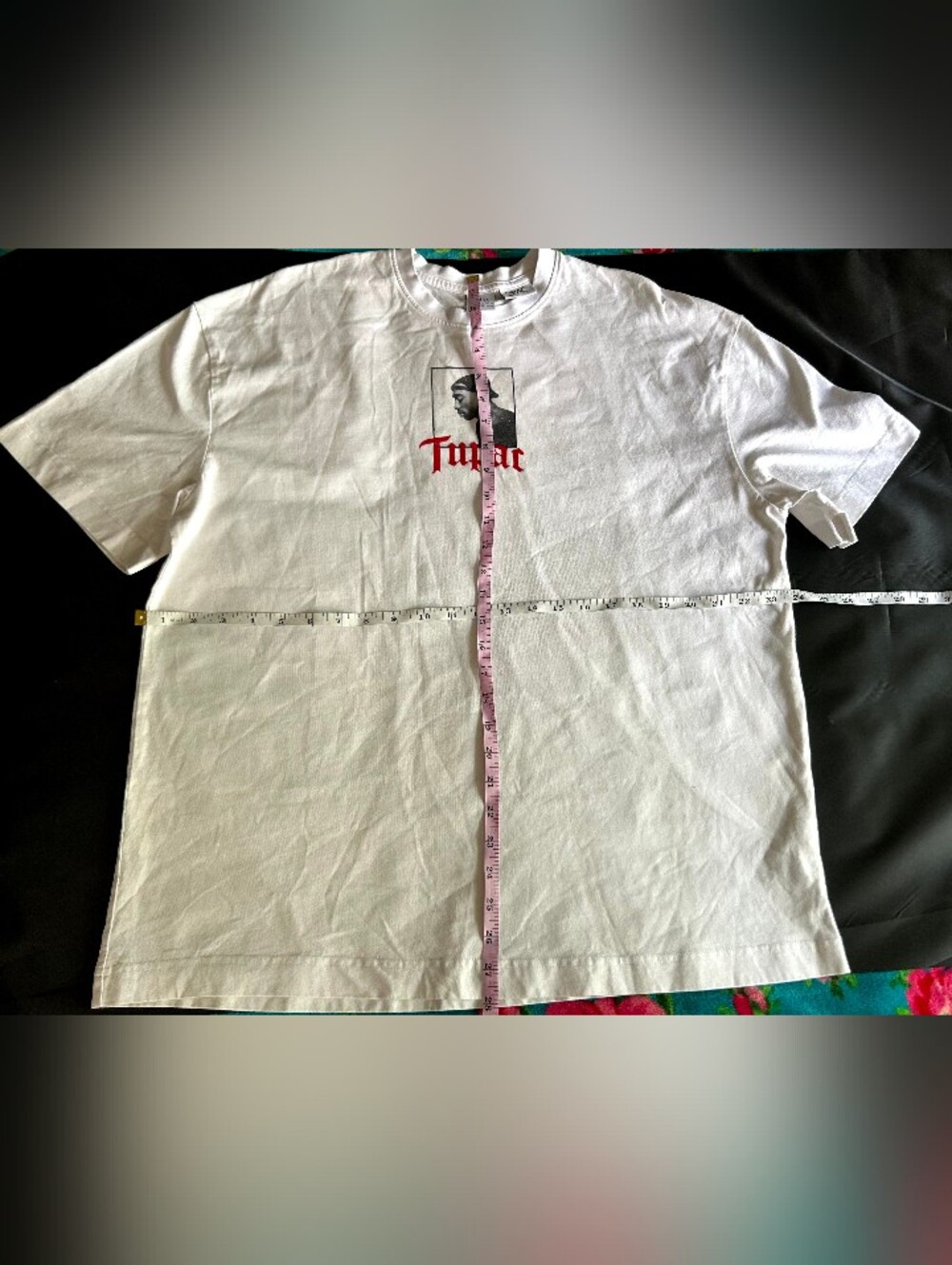 Zara White Graphic Tupac Tee with Red Print